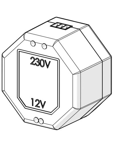 HANSA napájací zdroj 230/12 V, podomietkový, pre max. 5 zariadení 64990100 Obrázek - fotka