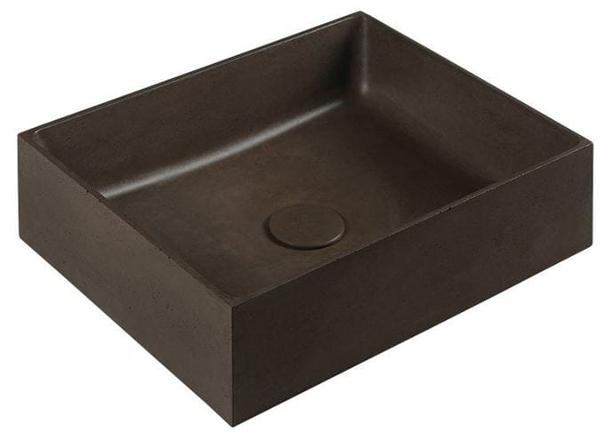 SAPHO FORMIGO umývadlo na dosku 47,5 cm, bez prepadu, betón, tmavo hnedá FG115 Obrázek - Hlavní obrázek