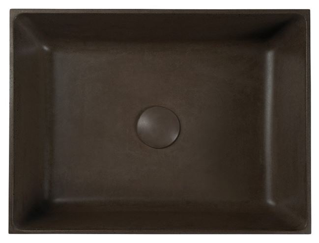 SAPHO FORMIGO umývadlo na dosku 47,5 cm, bez prepadu, betón, tmavo hnedá FG115 Obrázek - fotka