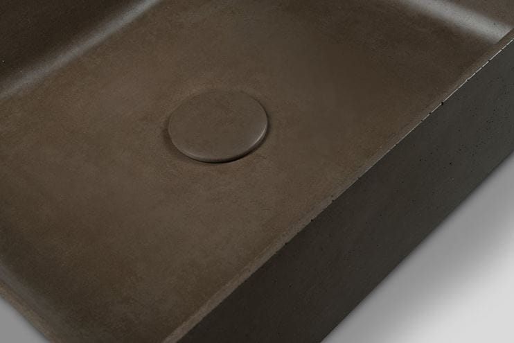 SAPHO FORMIGO umývadlo na dosku 47,5 cm, bez prepadu, betón, tmavo hnedá FG115 Obrázek - fotka