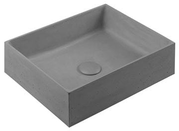 SAPHO FORMIGO umývadlo na dosku 47,5 cm, bez prepadu, betón, matná šedá