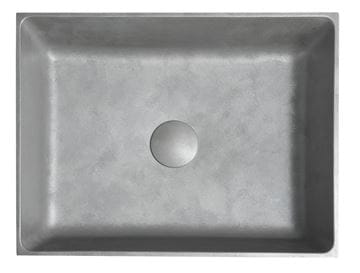 SAPHO FORMIGO umývadlo na dosku 47,5 cm, bez prepadu, betón, matná strieborná FG119 Obrázek - fotka