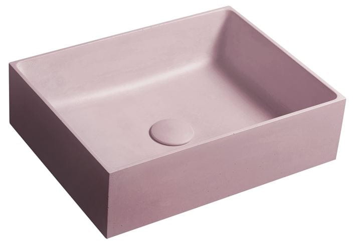 SAPHO FORMIGO umývadlo na dosku 47,5 cm, bez prepadu, betón, matná ružová FG121 Obrázek - Hlavní obrázek