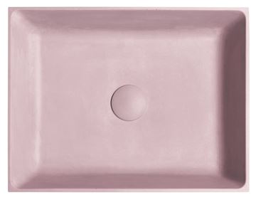 SAPHO FORMIGO umývadlo na dosku 47,5 cm, bez prepadu, betón, matná ružová FG121 Obrázek - fotka
