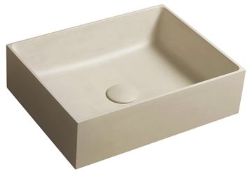 SAPHO FORMIGO umývadlo na dosku 47,5 cm, bez prepadu, betón, matná žltá