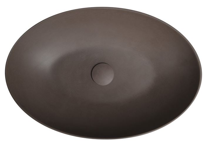 SAPHO FORMIGO umývadlová misa 60 cm, bez prepadu, betón, tmavo hnedá FG215 Obrázek - fotka