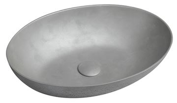 SAPHO FORMIGO umývadlová misa 60 cm, bez prepadu, betón, matná strieborná