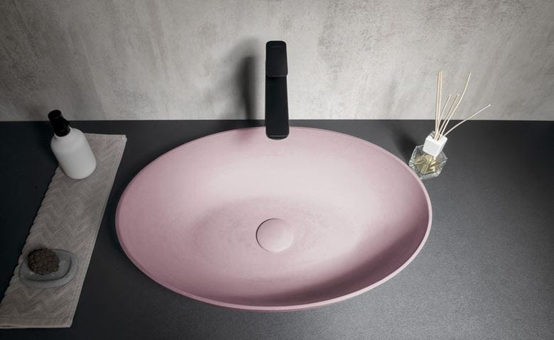 SAPHO FORMIGO umývadlová misa 60 cm, bez prepadu, betón, matná ružová FG221 Obrázek - fotka