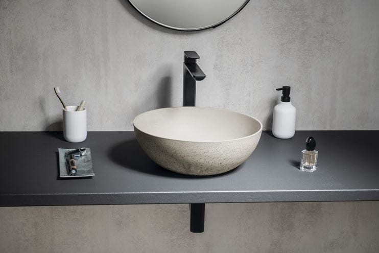 SAPHO FORMIGO umývadlová misa 39 cm, bez prepadu, betón, matná piesková FG314 Obrázek - fotka