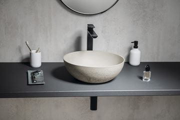 SAPHO FORMIGO umývadlová misa 39 cm, bez prepadu, betón, matná piesková FG314 Obrázek - fotka