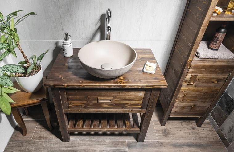 SAPHO FORMIGO umývadlová misa 39 cm, bez prepadu, betón, matná piesková FG314 Obrázek - fotka