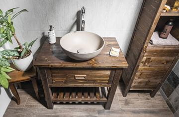 SAPHO FORMIGO umývadlová misa 39 cm, bez prepadu, betón, matná piesková FG314 Obrázek - fotka