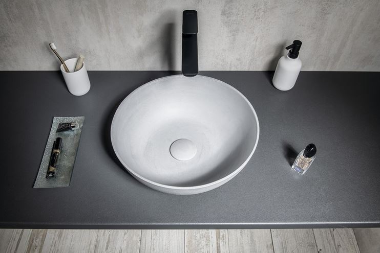 SAPHO FORMIGO umývadlová misa 39 cm, bez prepadu, betón, matná šedá FG317 Obrázek - fotka