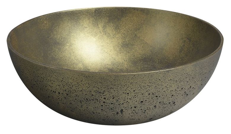 SAPHO FORMIGO umývadlová misa 39 cm, bez prepadu, betón, matná zlatá FG318 Obrázek - fotka