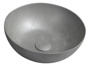 SAPHO FORMIGO umývadlová misa 39 cm, bez prepadu, betón, matná strieborná