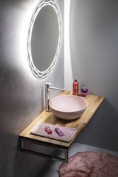 SAPHO FORMIGO umývadlová misa 39 cm, bez prepadu, betón, matná ružová FG321 Obrázek - fotka