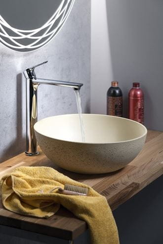 SAPHO FORMIGO umývadlová misa 39 cm, bez prepadu, betón, matná žltá FG322 Obrázek - fotka
