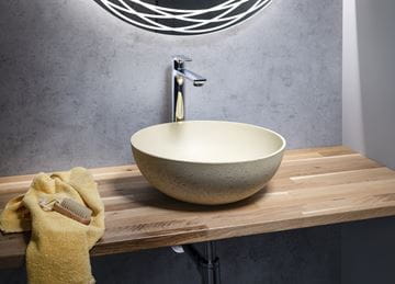 SAPHO FORMIGO umývadlová misa 39 cm, bez prepadu, betón, matná žltá FG322 Obrázek - fotka