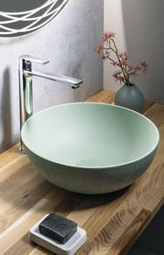 SAPHO FORMIGO umývadlová misa 39 cm, bez prepadu, betón, matná zelená FG323 Obrázek - fotka