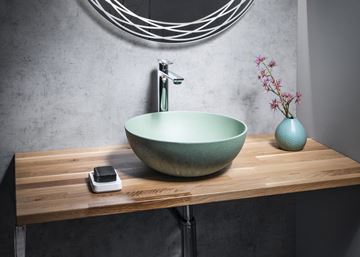 SAPHO FORMIGO umývadlová misa 39 cm, bez prepadu, betón, matná zelená FG323 Obrázek - fotka