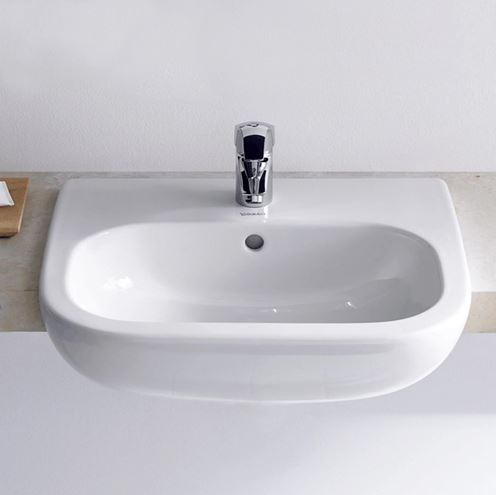 DURAVIT D-CODE umývadlo 55 cm, s otvorom pre batériu a prepadom 0339550000 Obrázek - fotka