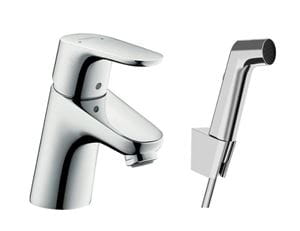 HANSGROHE FOCUS umývadlová stojanková batéria s bidetovou sprškou Bidette, EcoSmart, chróm