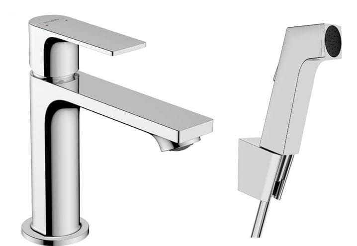 HANSGROHE REBRIS E umývadlová stojanková batéria s bidetovou sprškou, EcoSmart, chróm 72216000 Obrázek - Hlavní obrázek