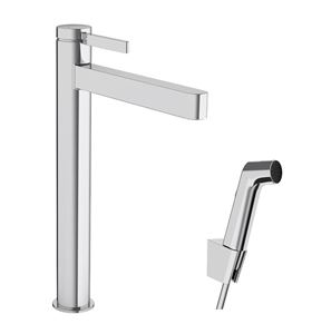 HANSGROHE FINORIS umývadlová stojanková batéria, s odtokovou súpravou a bidetovou sprškou, chróm