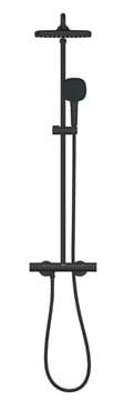 GROHE TEMPESTA SYSTEM 250 CUBE sprchový set s termostatickou batériou, horná sprcha, ručná sprcha s 2 prúdmi, tyč, hadica, Water Saving, matná čierna  266892431 Obrázek - fotka
