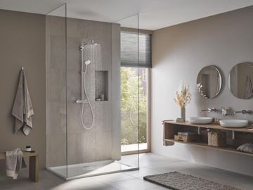 GROHE EUPHORIA SYSTEM 310 sprchový set s termostatickou batériou, horná sprcha, ručná sprcha s 3 prúdmi, tyč, hadica, Water Saving, chróm  26384002 Obrázek - fotka