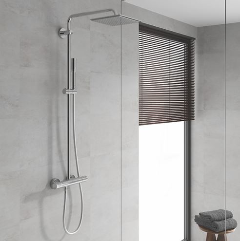 GROHE VITALIO JOY 230 sprchový set s termostatickou batériou, horná sprcha, ručná sprcha, tyč, hadica, chróm  26365000 Obrázek - fotka