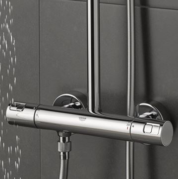 GROHE VITALIO JOY 230 sprchový set s termostatickou batériou, horná sprcha, ručná sprcha, tyč, hadica, chróm  26365000 Obrázek - fotka