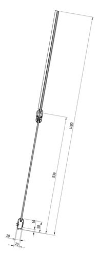 RAVAK 10° CVS2 100 L vaňová zástena 100x150 cm, ľavá, lietacia, satin/sklo transparent 7QLA0U03Z1 Technický nákres