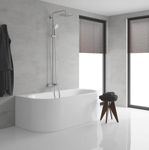 GROHE EUPHORIA SYSTEM 260 vaňová termostatická batéria, s hornou a ručnou sprchou s 3 prúdmi, chróm 27475002 Obrázek - fotka
