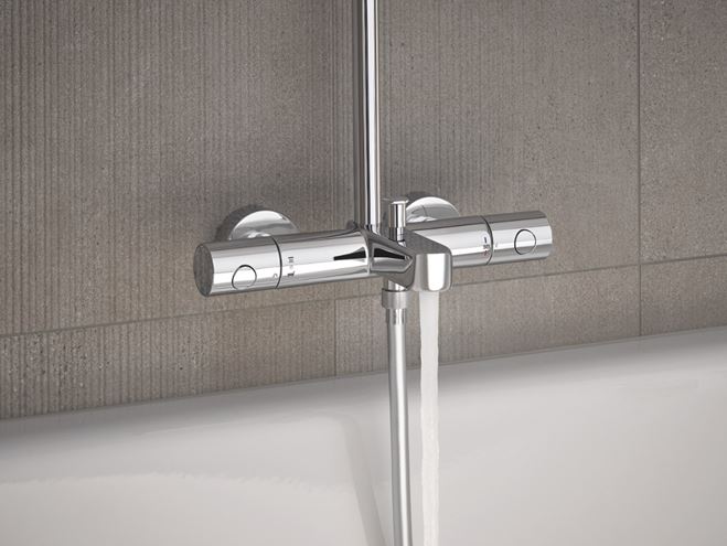 GROHE EUPHORIA SYSTEM 260 vaňová termostatická batéria, s hornou a ručnou sprchou s 3 prúdmi, chróm 27475002 Obrázek - fotka