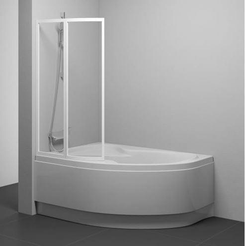 RAVAK ROSA VSK2 170 L vaňová zástena 109x150 cm, ľavá, skladacia, biela/sklo transparent 76LB0100Z1 Obrázek - fotka