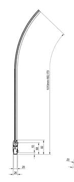 RAVAK ROSA CVSK1 160/170 P vaňová zástena 100x150 cm, pravá, lietacia, satin/sklo transparent 7QRS0U00Y1 Technický nákres