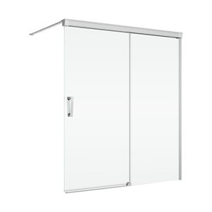 RONAL CADURA CAW2BD vaňová zástena 120x160 cm, pravá, posuvná, aluchróm/číre sklo