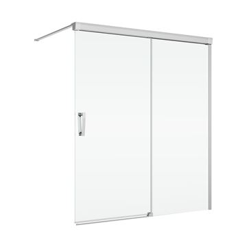 RONAL CADURA CAW2BD vaňová zástena 120x160 cm, pravá, posuvná, aluchróm/číre sklo