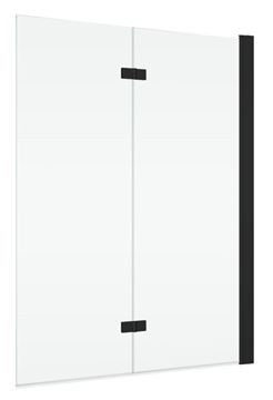 CONCEPT 200 CONB2 vaňová zástena 120x150 cm, pravá, skladacia, čierna/číre sklo