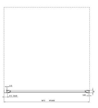 RAVAK SUPERNOVA APSS 90 bočná stena 90x198 cm, čierna/plast pearl 940703R211 Technický nákres