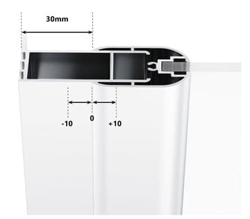 RAVAK CHROME CPS 100 bočná stena 100x195 cm, satin/číre sklo 9QVA0U00Z1 Technický nákres