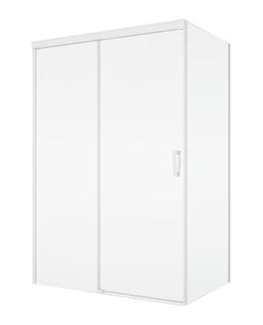 RONAL CADURA CAST bočná stena 80x200 cm, matná biela/číre sklo CAST 080 09 07 Obrázek - fotka