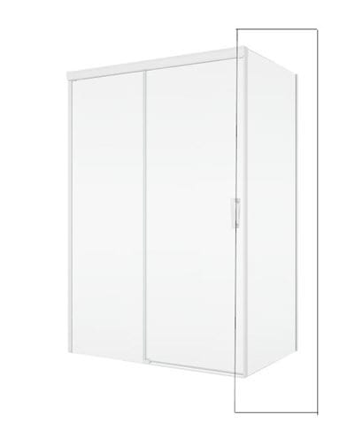 RONAL CADURA CAST bočná stena 80x200 cm, matná biela/číre sklo CAST 080 09 07 Obrázek - Hlavní obrázek