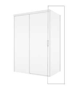 RONAL CADURA CAST bočná stena 80x200 cm, matná biela/číre sklo