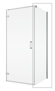 RONAL PUR PUDT2P bočná stena 90x200 cm, aluchróm/číre sklo