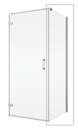 RONAL PUR PUDT2P bočná stena 90x200 cm, aluchróm/číre sklo PUDT2P 090 10 07 Obrázek - Hlavní obrázek