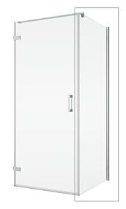 RONAL PUR PUDT2P bočná stena 90x200 cm, aluchróm/sklo línie