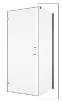 RONAL PUR PUDT2P bočná stena 90x200 cm, aluchróm/sklo línie