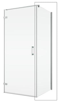 RONAL PUR PUDT3P bočná stena 70x200 cm s vyrovnávacím profilom, chróm/číre sklo